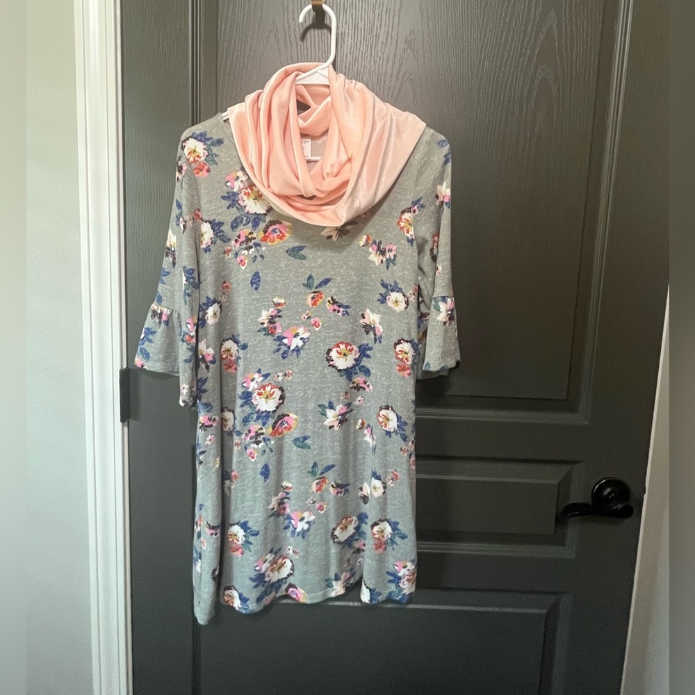 Girl’s Fall Dress with Scarf